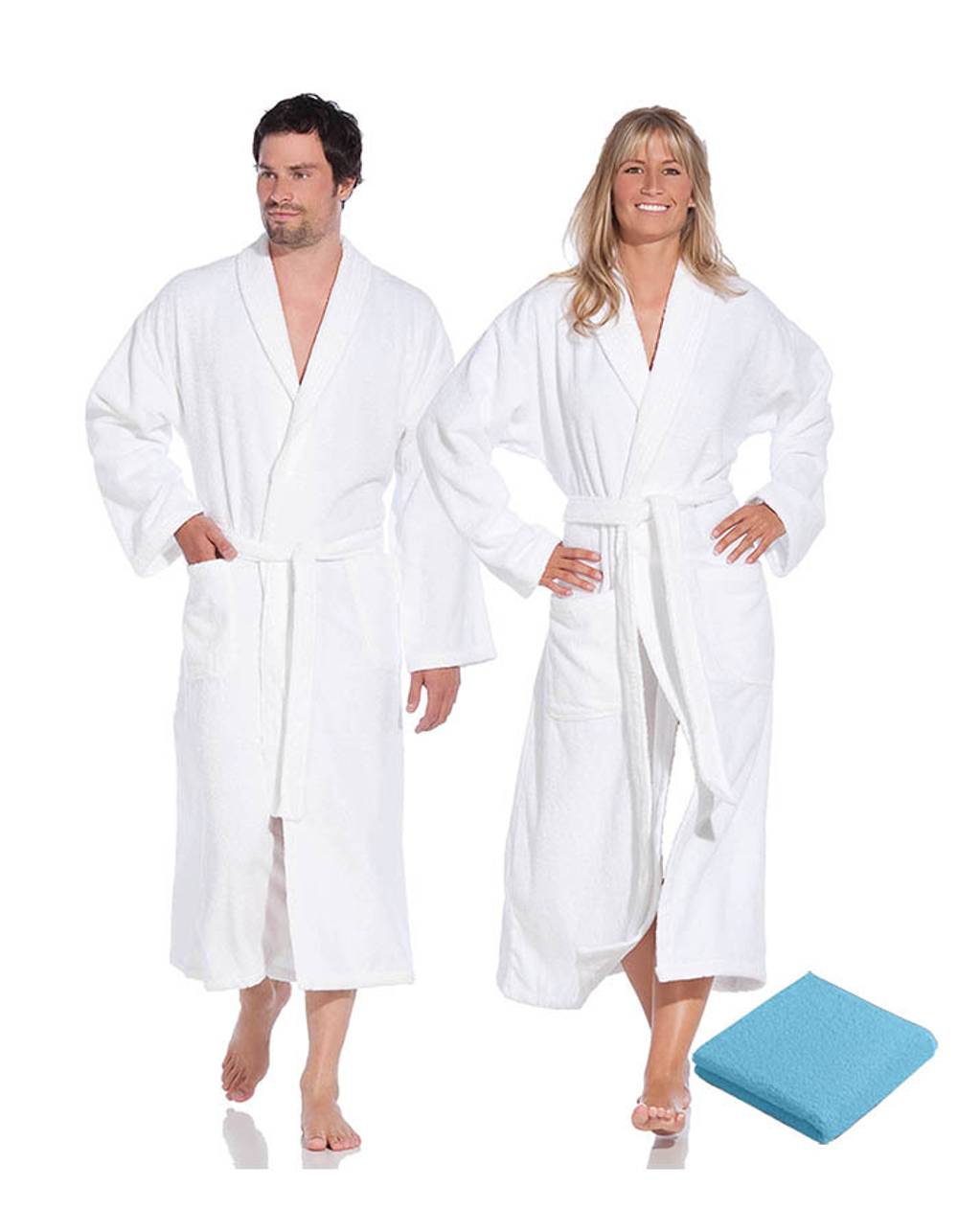 Элитный халат махровый Weekend голубой от Vossen Австрия