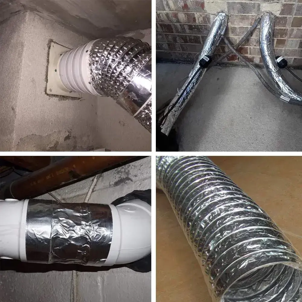 Алюминиевый скотч термостойкий 80мкм / алюминиевый скотч для бани / для пароизоляции 50мм*20м