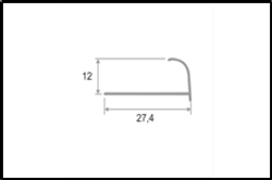 Алюминиевый профиль ПО-13 2700 мм