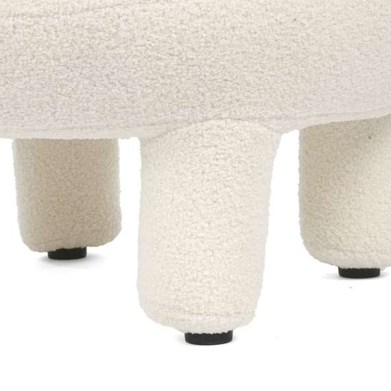 Лаунж-кресло Plump, белое букле