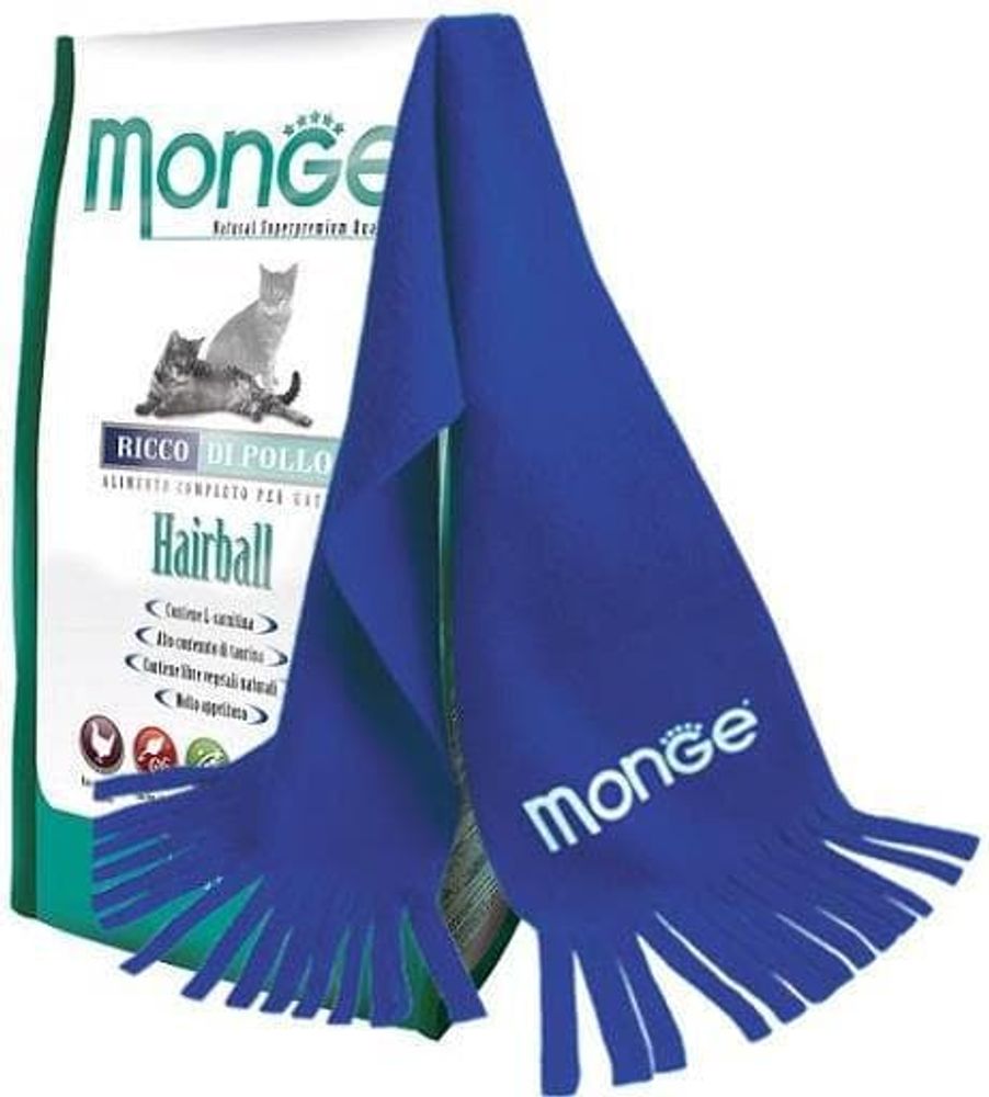Monge Cat Hairball корм для кошек для выведения шерсти 1,5 кг в Подарок Шарф Monge