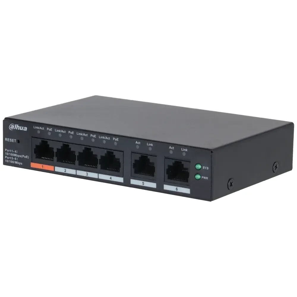 DH-CS4006-4ET2ET-60 4-портовый PoE коммутатор с функцией облачного управления