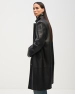 Плащ из натуральной кожи, Черный