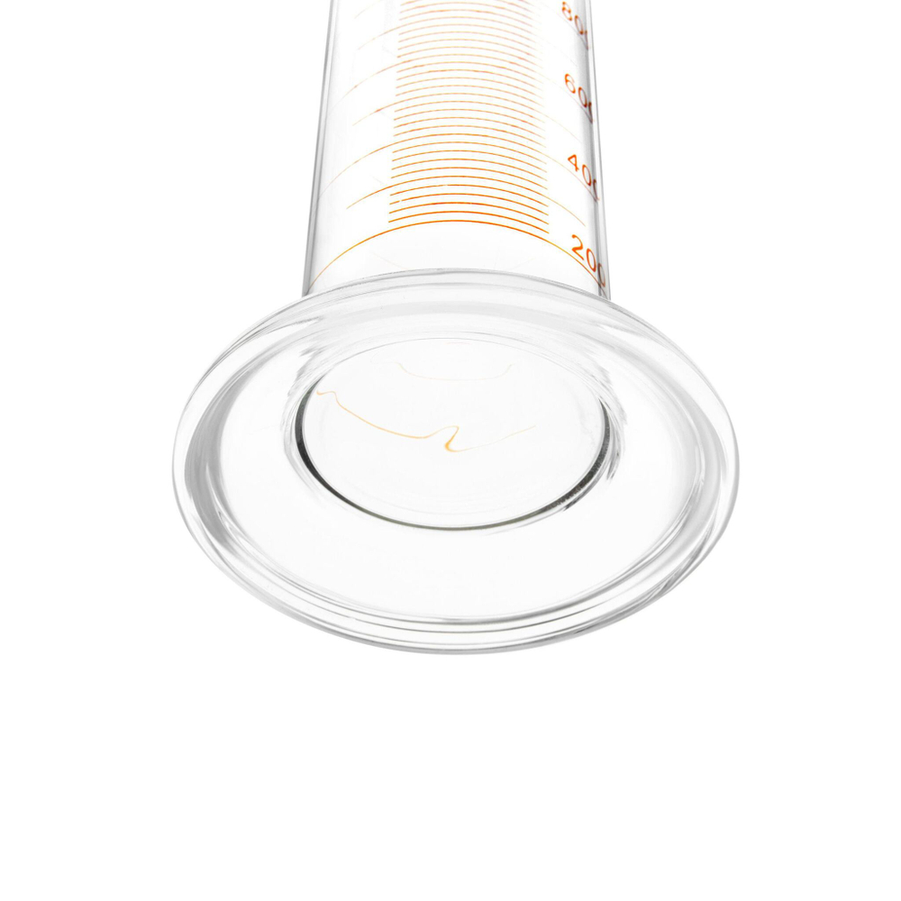 Цилиндр мерный стеклянный с пластиковой пробкой, 2000 мл, с круглым стеклянным основанием