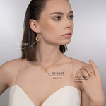 Серьги «Ящерицы» с английским замком из красного золота с хризолитами и цитринами