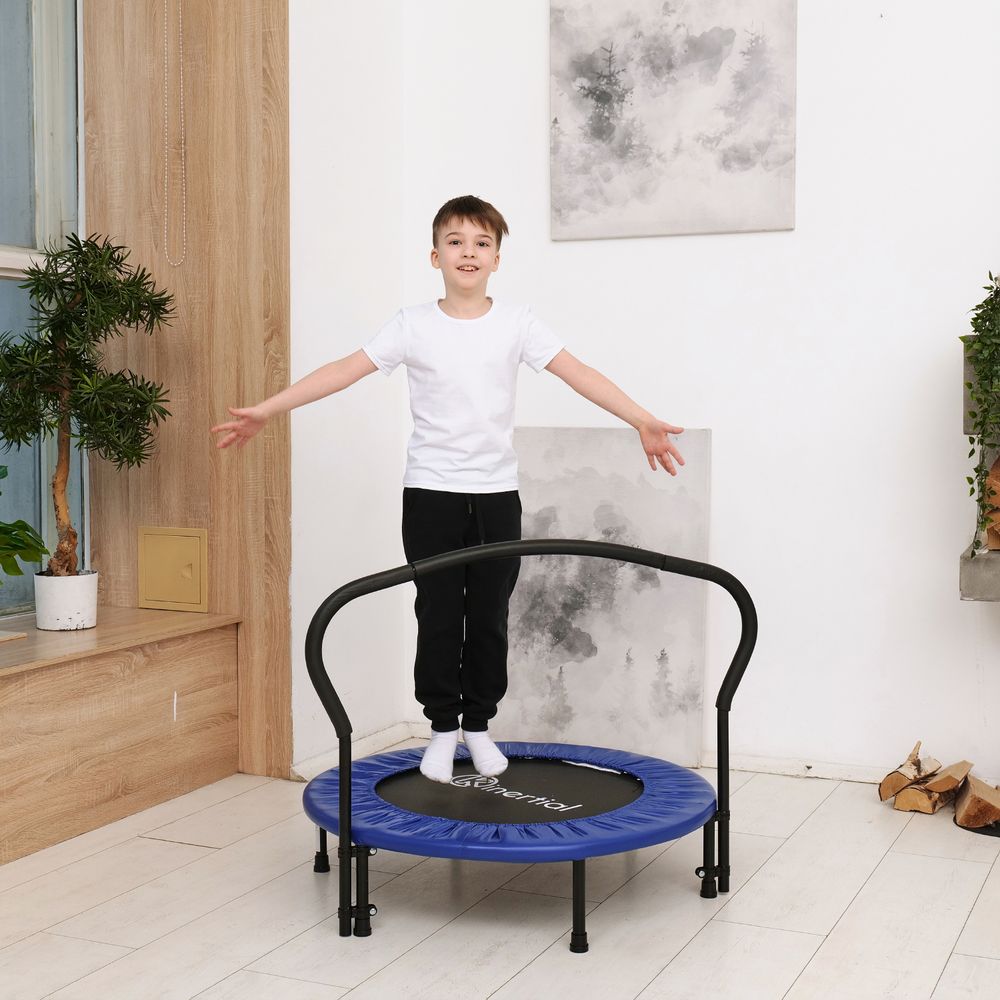 Батут с поручнем DFC JUMPFIT 36&#39;&#39; синий