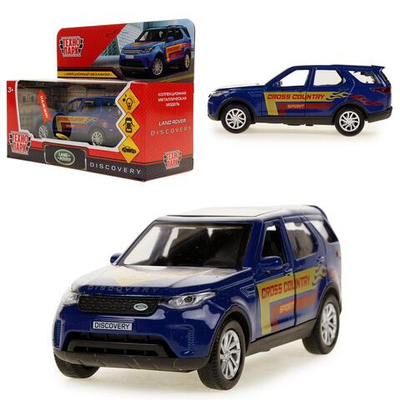Модель ин. мет. "Land Rover Discovery. Спорт" 12см, свет-звук, синий в коробка (Технопарк)