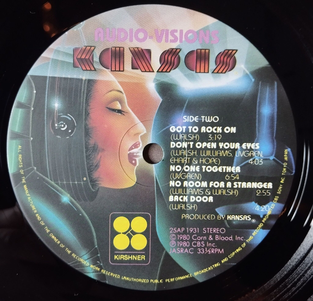 Винтажная виниловая пластинка LP Kansas Audio Visions (Japan 1980) (Obi) Hold On