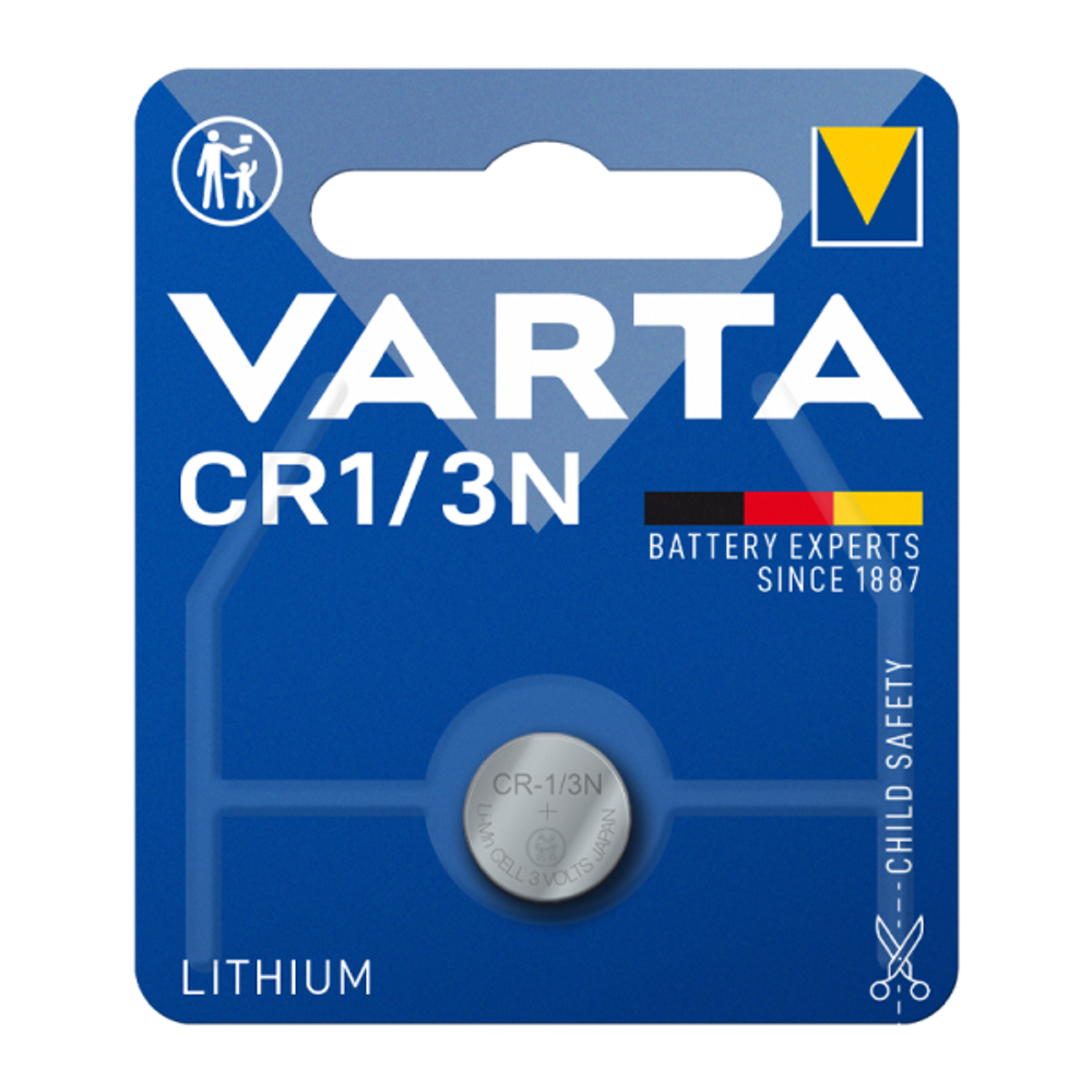 Батарейка Varta Lithium Coin CR1/3N BL1 , 170 mAh , ( 1 ) шт. в блистере, 06131101401