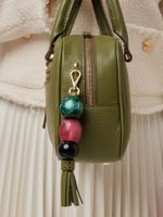 Кожаная сумка Hawaii DBR 31216 зеленая водоросль