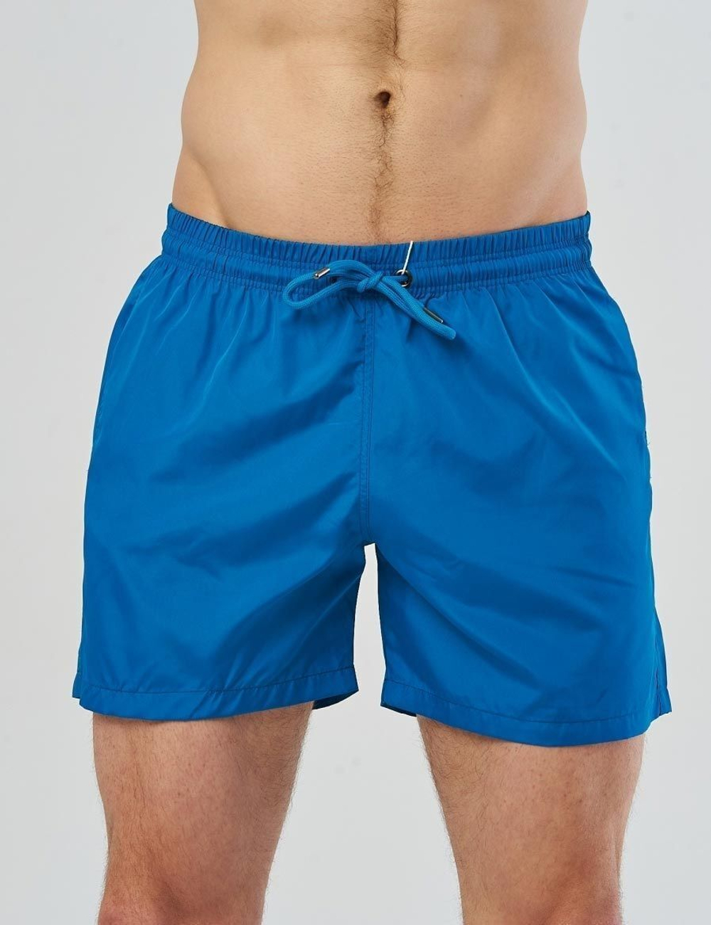 Мужские плавки-шорты с поясом на резинке (Размер: XL) (Цвет: голубой)