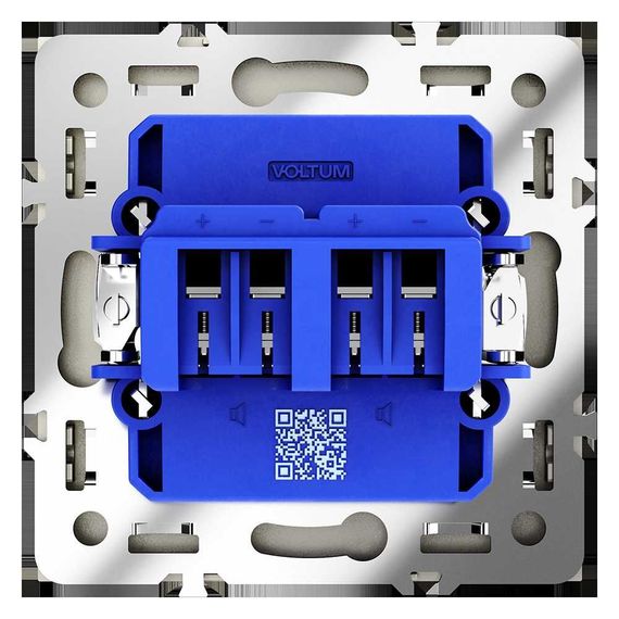 Розетка акустическая встраиваемая Voltum S70 4-местная, (шелк) VLS060304