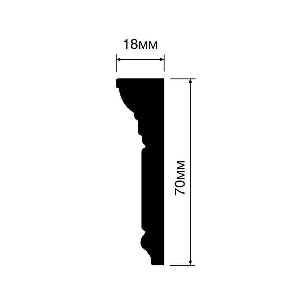 Карниз Hi Wood M1702 (70*18*2000мм)