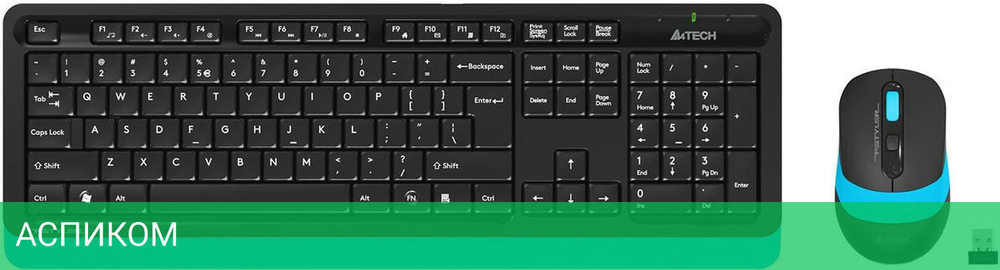 Набор периферии A4Tech Fstyler FG1010 Blue черный/синий