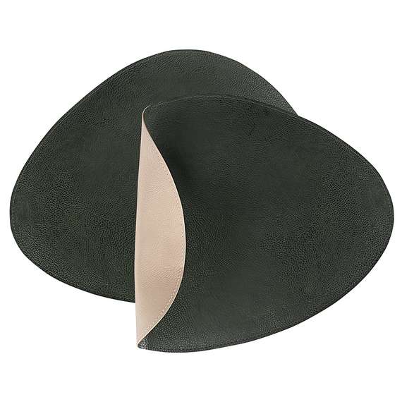 Набор из 2-х двухсторонних сервировочных салфеток drop, 33х41 см, зеленый/бежевый