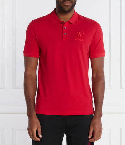 Поло Parlay 199_LNY BOSS BLACK - красный(50510126)