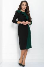 Платье Эванесса (черно-зеленое) П12749-35М LT Collection
