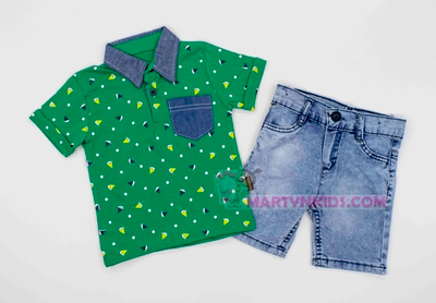 костюм Кораблики шорты джинс 4166