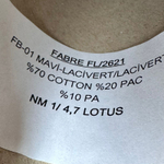 LOTUS - FABRE; 70% хлопок, 30% п/а; 470м/100гр; col. 2621, цвет: скрутка из нитей синего и черного цвета