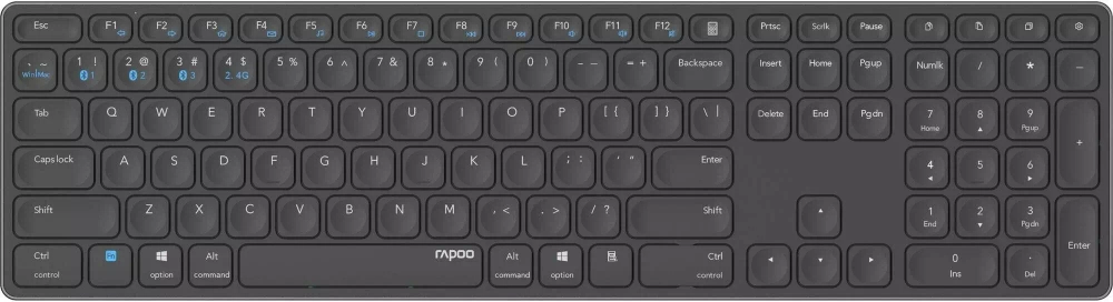 Клавиатура Rapoo E9800M Grey беспроводная 14517