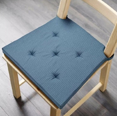 Подушка на стул Ikea Justina/ Икеа Юстина, 35/42 x 40 х 4 см, темно-синий