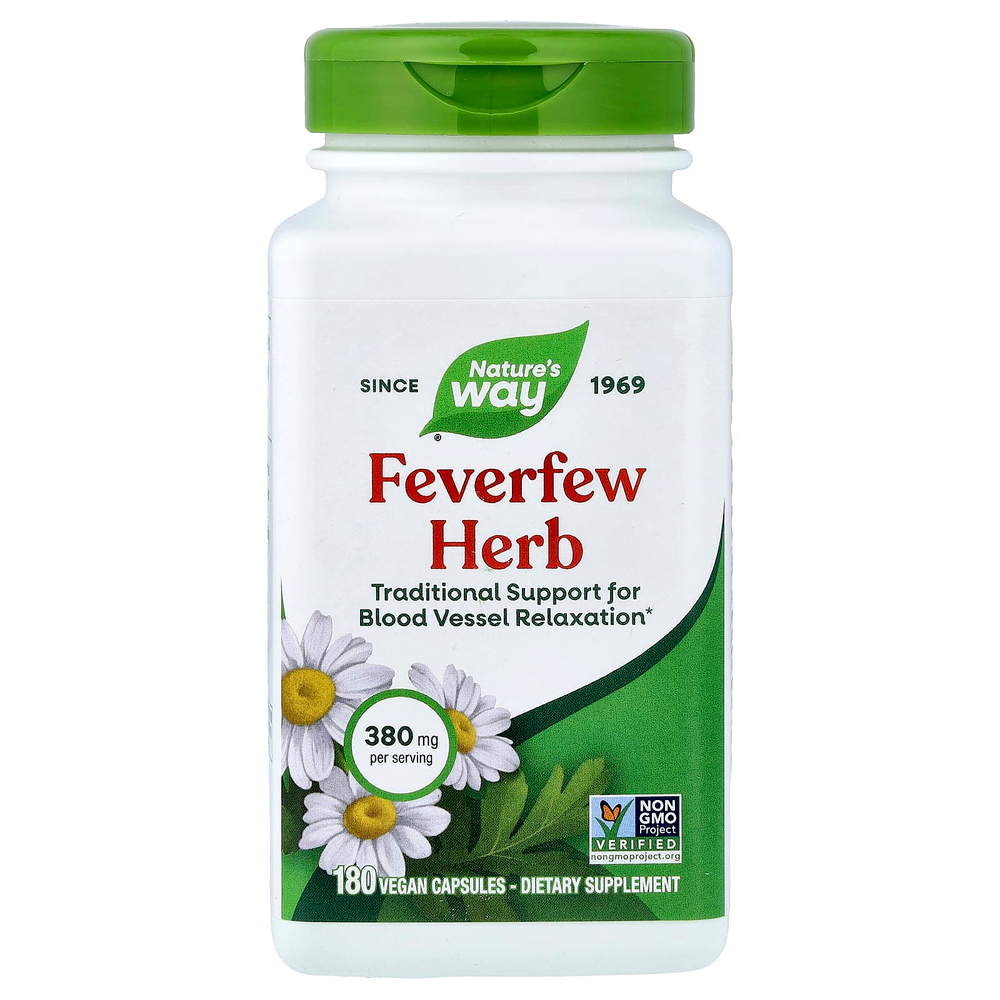 Nature's Way, пиретрум девичий, 380 мг, 180 веганских капсул