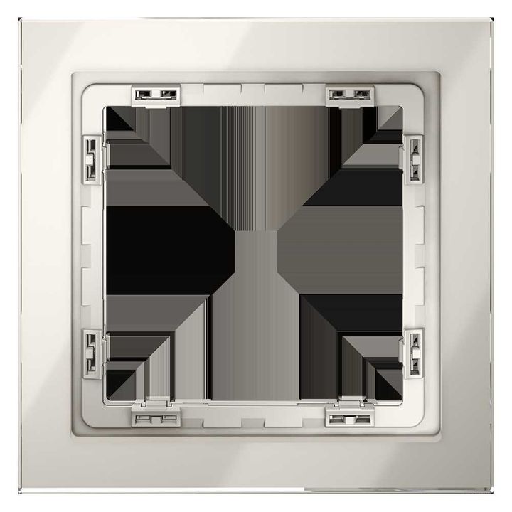 Рамка стеклянная Voltum S70 на 1 пост, (кашемир, стекло) VLS110103