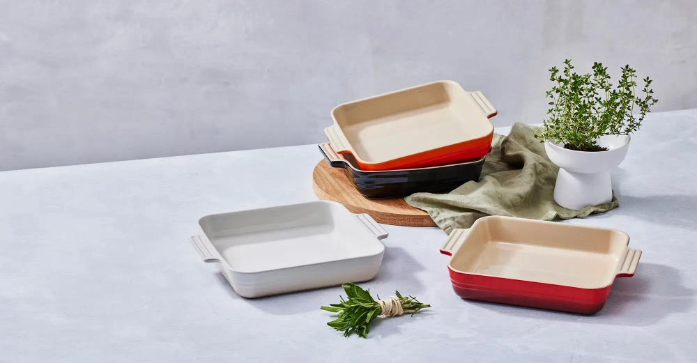 Le Creuset Набор квадратных форм 20+13 см для выпечки на огне.