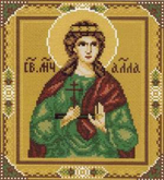 "Святая мученица Алла"-0725 канва с рисунком