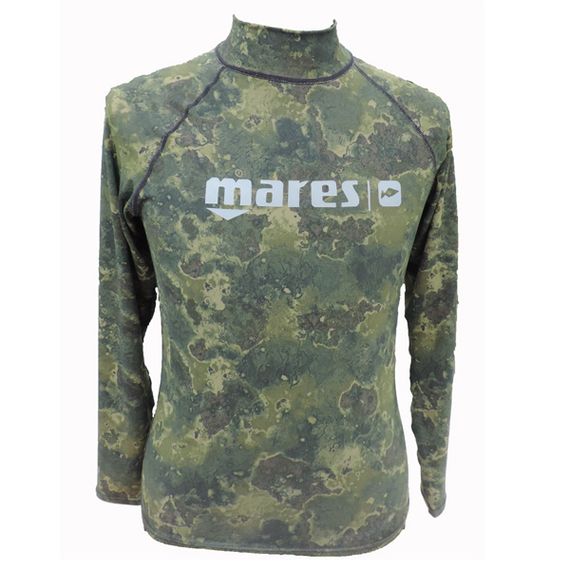 Футболка рашгард Mares SF зеленый камуфляж
