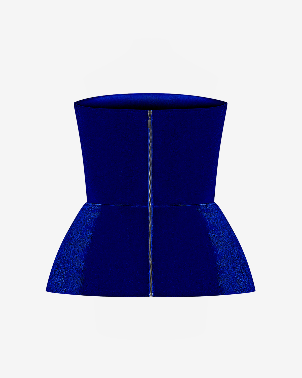 Топ корсетный из бархата с баской