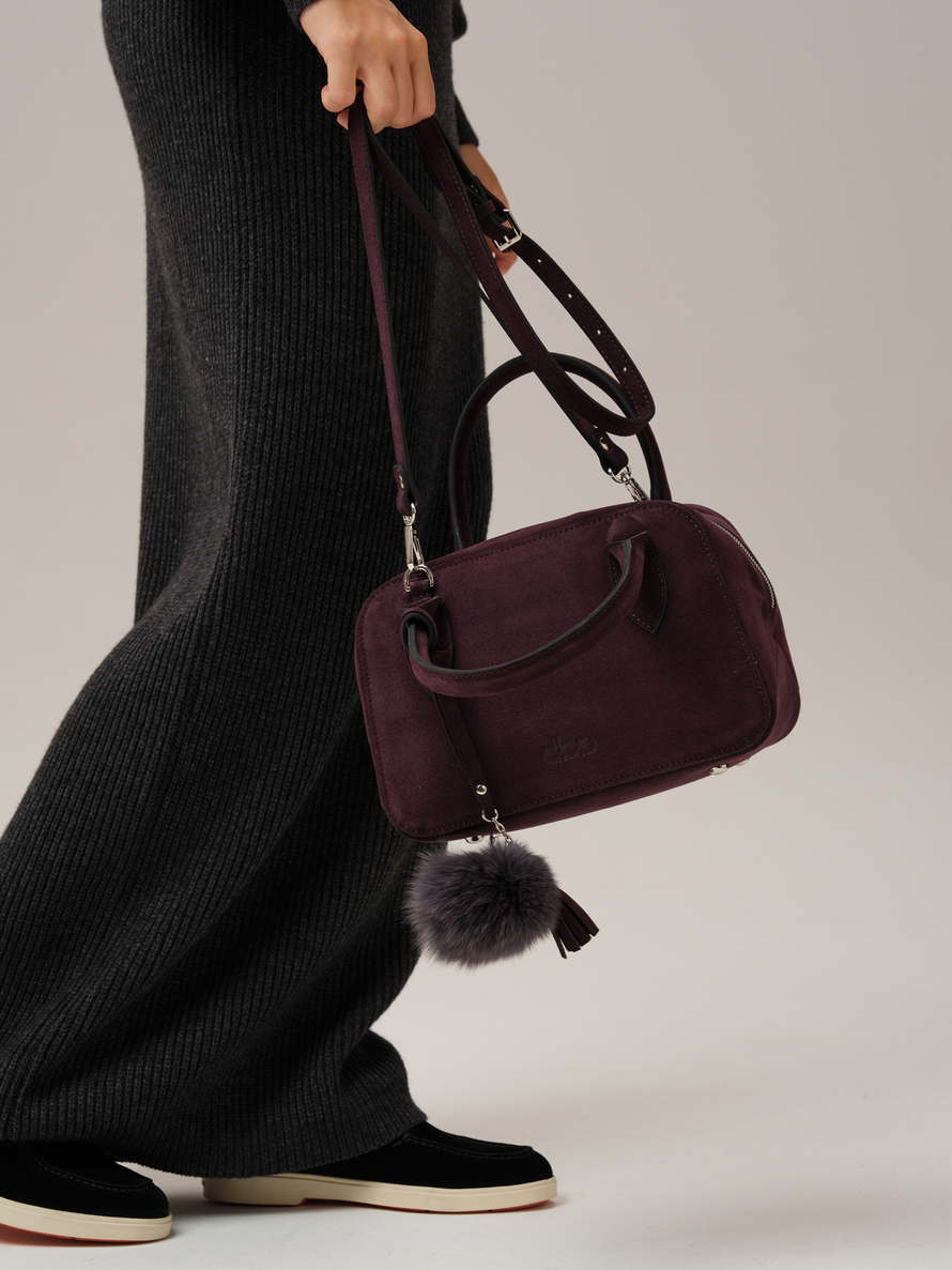 Замшевая сумка DBR 31348 сливовый