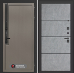 Входная дверь Лабиринт Лаб 1 Про - 25 Бетон светлый (черная вставка)