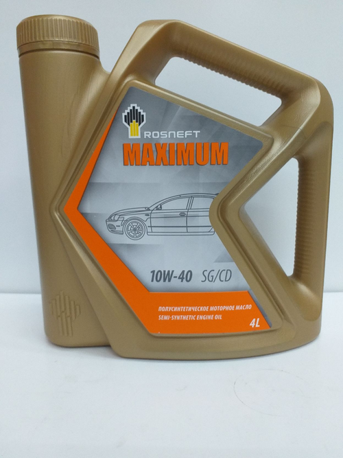 Моторное масло  Rosneft Maximum SG/CD 10W-40 Полусинтетическое 4 л