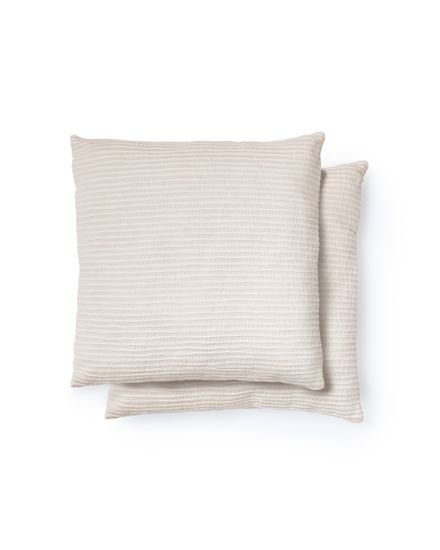 Набор из 2-х чехлов для подушек Vindi из хлопка цвета экрю 50 x 50 см