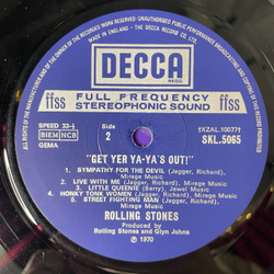 Винтажная виниловая пластинка LP The Rolling Stones Get Yer Ya Ya's Out The Rolling Stones In Concert (UK 1970)