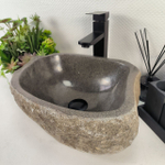 Раковина из речного камня RS-64933 40*31*16 0856