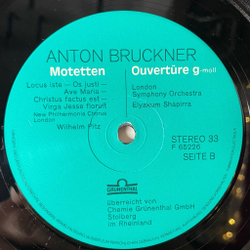 Винтажная виниловая пластинка LP Anton Bruckner Брукнер 1824 1974 (Германия 1974)