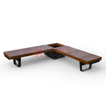 Лавка Rail Road 02 угловая с вазоном