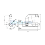 ФГ.07 Форсунка гидромассажная 7-12 м3/ч G 1" (внутр.) закладная деталь (Лицевая панель ФП.091.8 приобретается отдельно!)