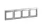 Рамка Legrand Valena 4-постовая алюминий 21344