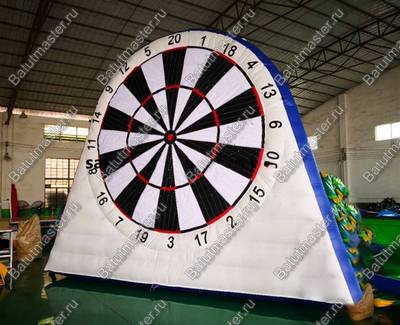 Надувной дартс «Белый» на подкачке, диаметр 4,5 м, размер 4,5×1,5×4,5 м