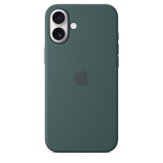 Силиконовый чехол для iPhone 16 с MagSafe – Lake Green ( Зелёный озёрный)