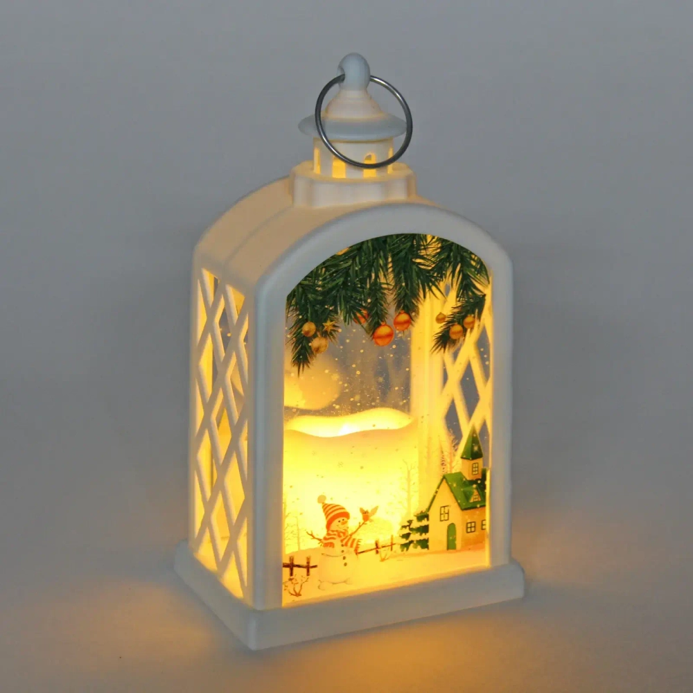Сувенир с подсветкой «Новогодний уют» 7,8*5,5*14 см, Белый