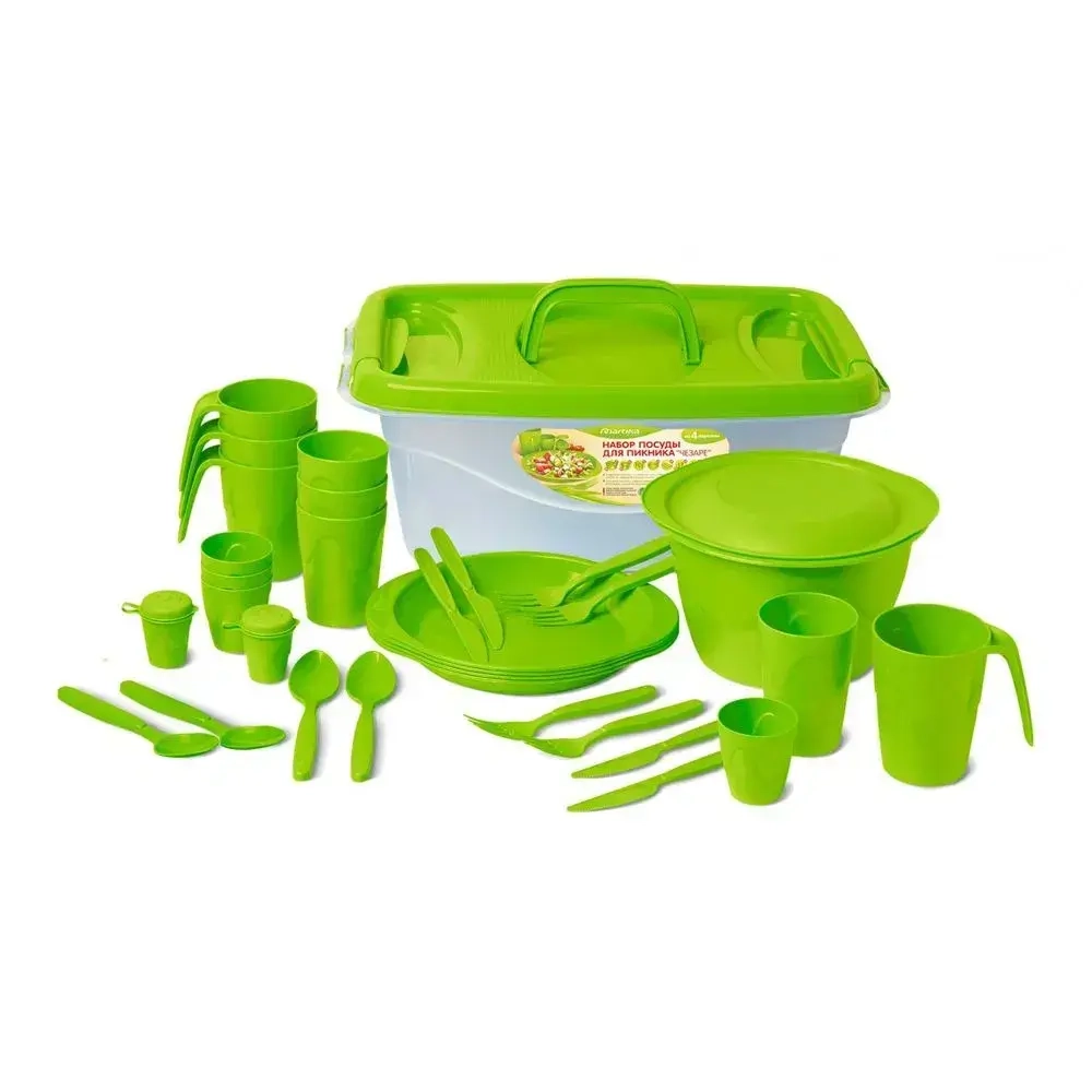 Набор посуды для пикника Чезаре на 4 персоны С68 (комплект 4 шт)