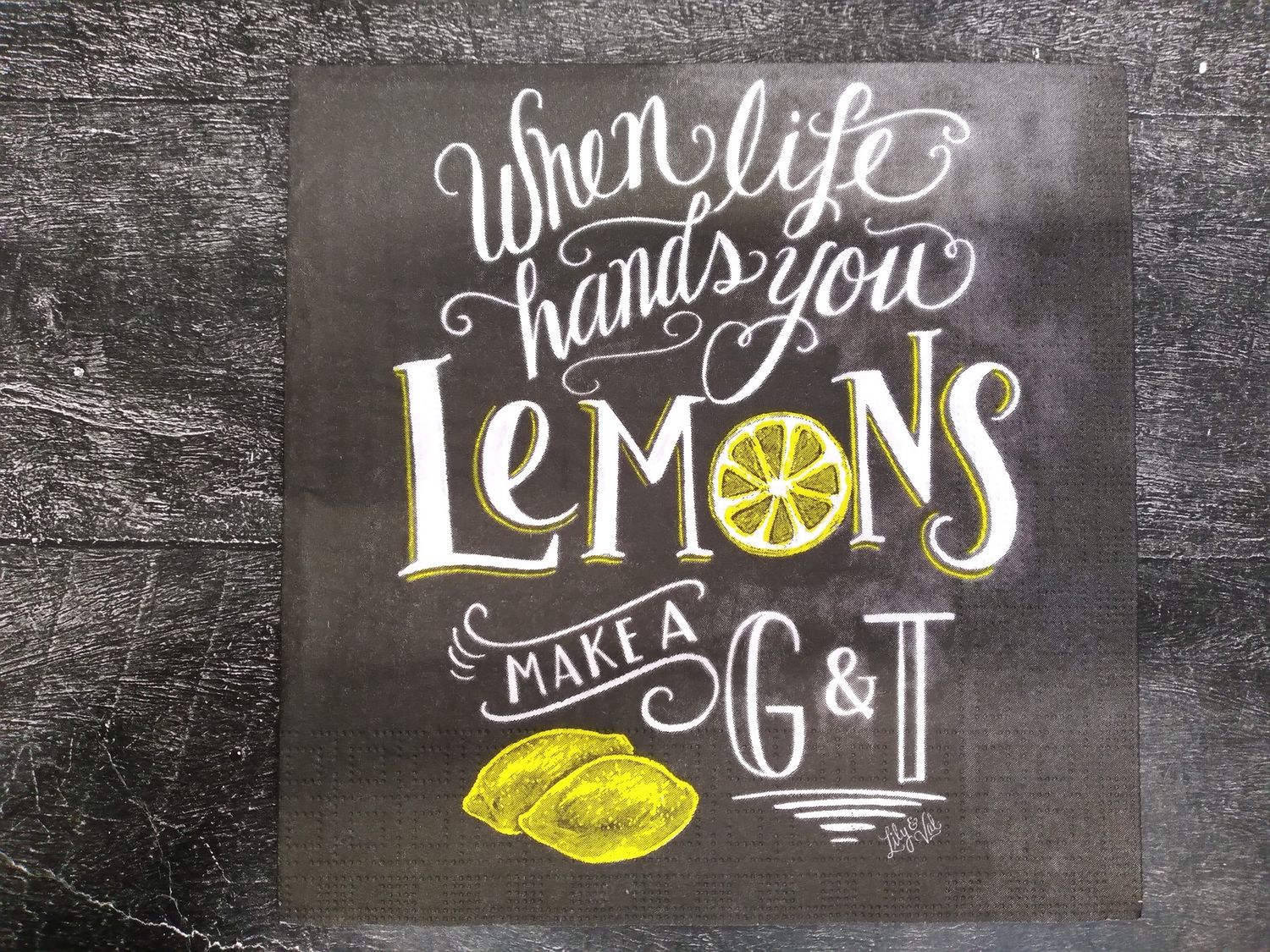 салфетка Blackboard Lemons