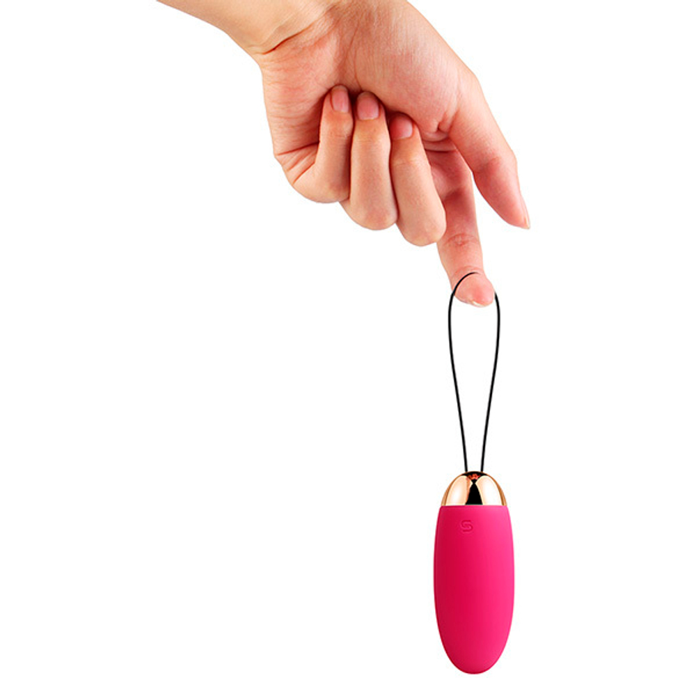 Сливово-розовое виброяйцо 8см с пультом ДУ Svakom Elva SCB-02-PMR