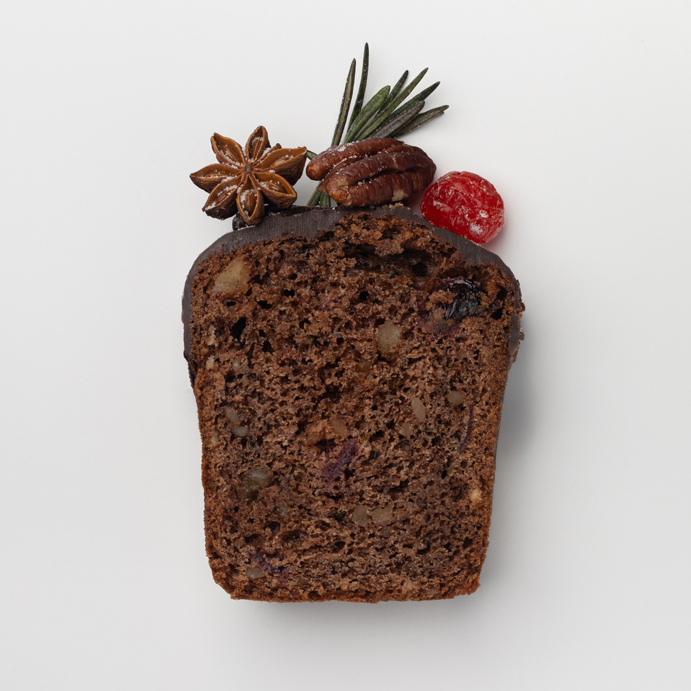 Кекс Рождественский шоколадный с цукатами вишни и апельсина