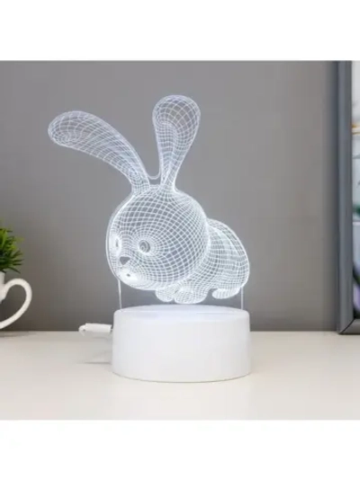 Светильник сенсорный «Кролик» LED 7 цветов USB/от батареек б