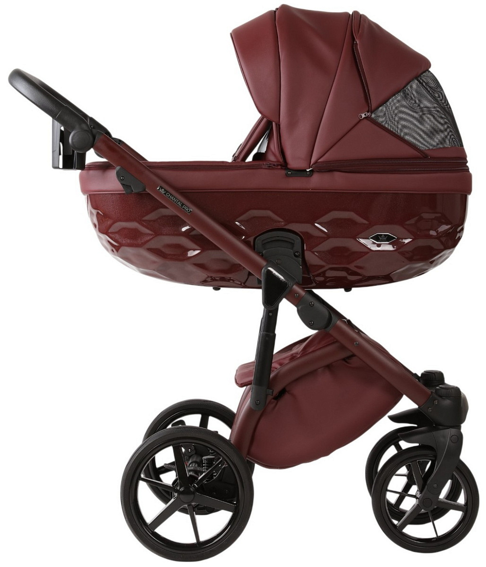 Детская коляска Adamex Chantal Pro Natura 3 в 1 CN-18-RUBY (БОРДОВАЯ КОЖА)